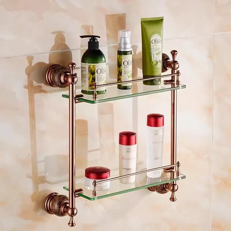 Bathroom Accessories Bath Shelf Rose Gold Paper Holder,Towel Bar,Soap Holder,Towel Rack,Glass Shelf,Hook bathroom Hardware Brass