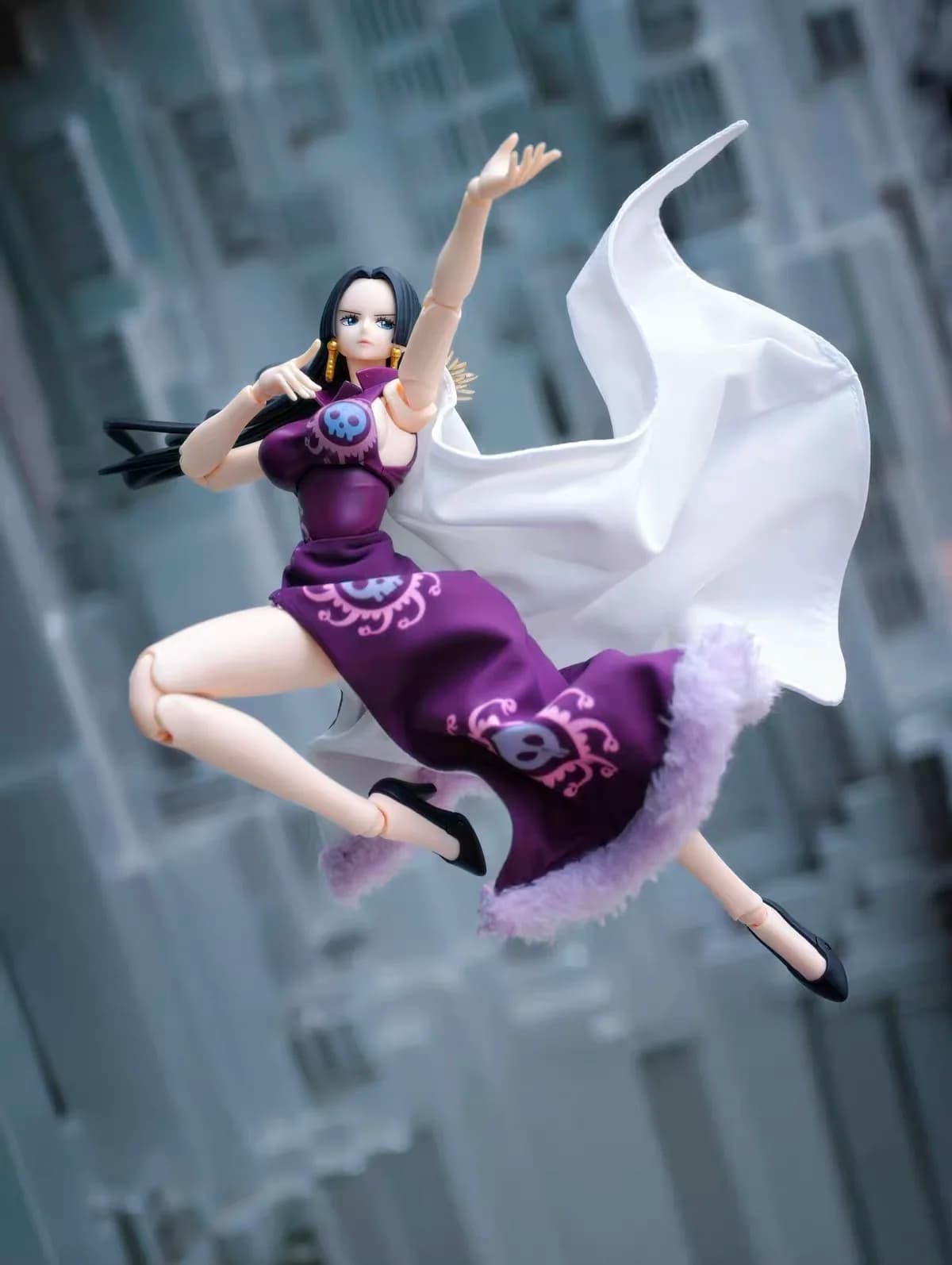 Anime ONE PIECE SHF Boa Hancock Cloak Cloth Skirt Action Figur Accessories Model Toy Decoration Built-In Wire No Figur