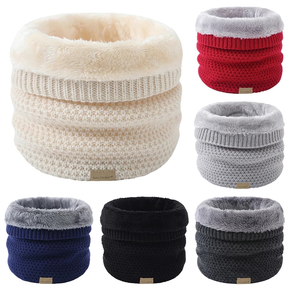 Knitted Brushed Ring Scarf