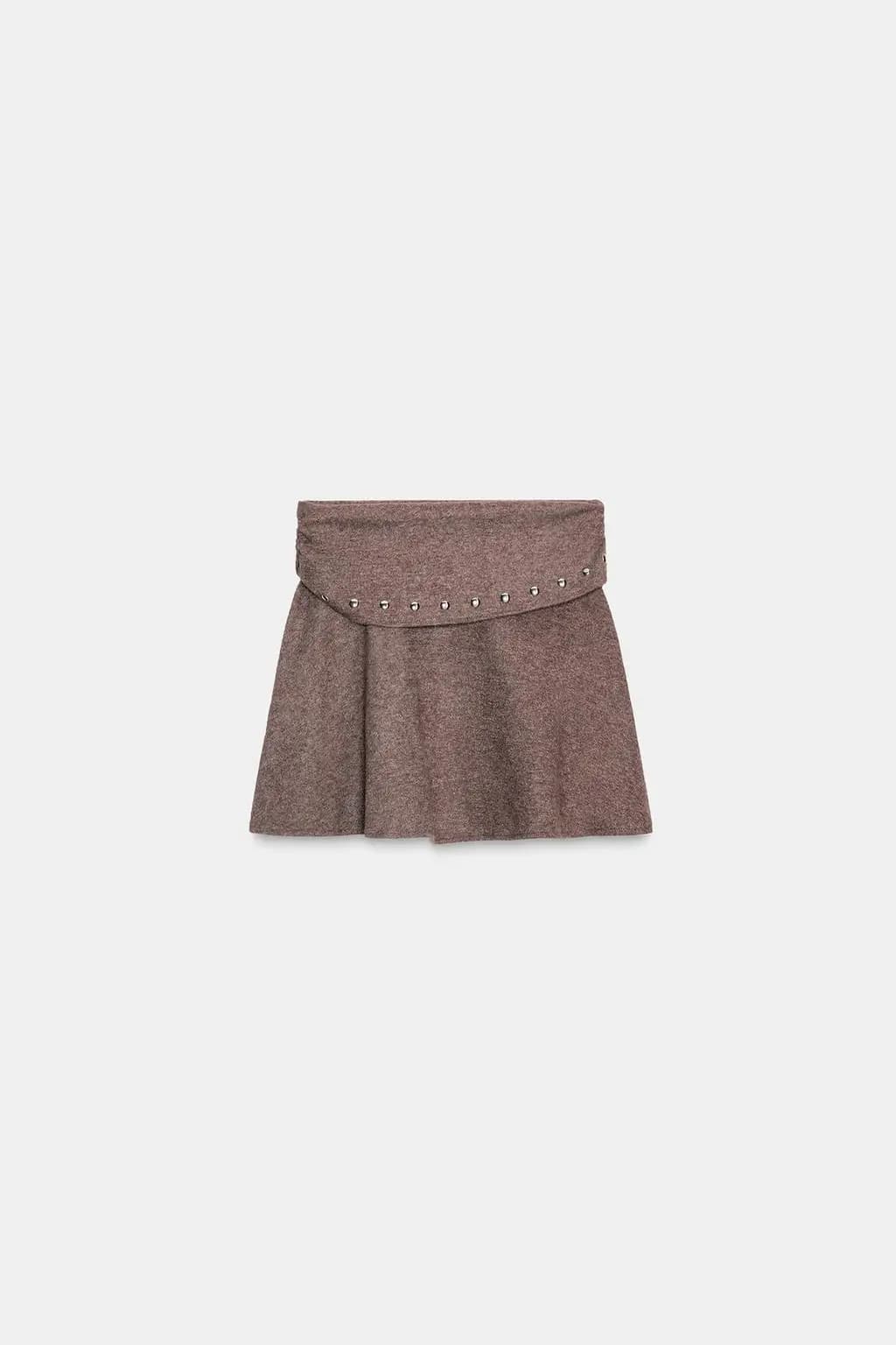 Knitted Sweater and Pleated Skirt Set