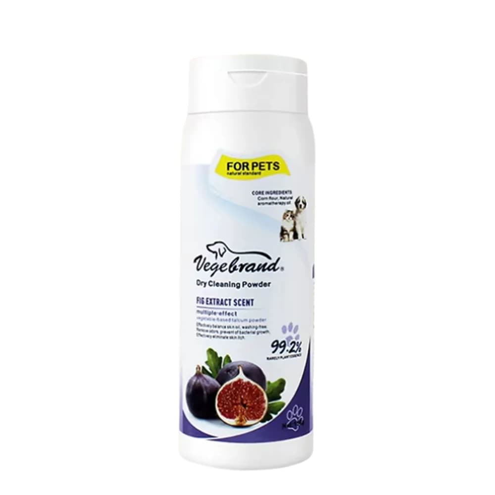 150g Pet Dry Shampoo Powder for Dogs and Cats - Waterless Cleaning & Odor Elimination - Plant-Based Pet Bath Powder