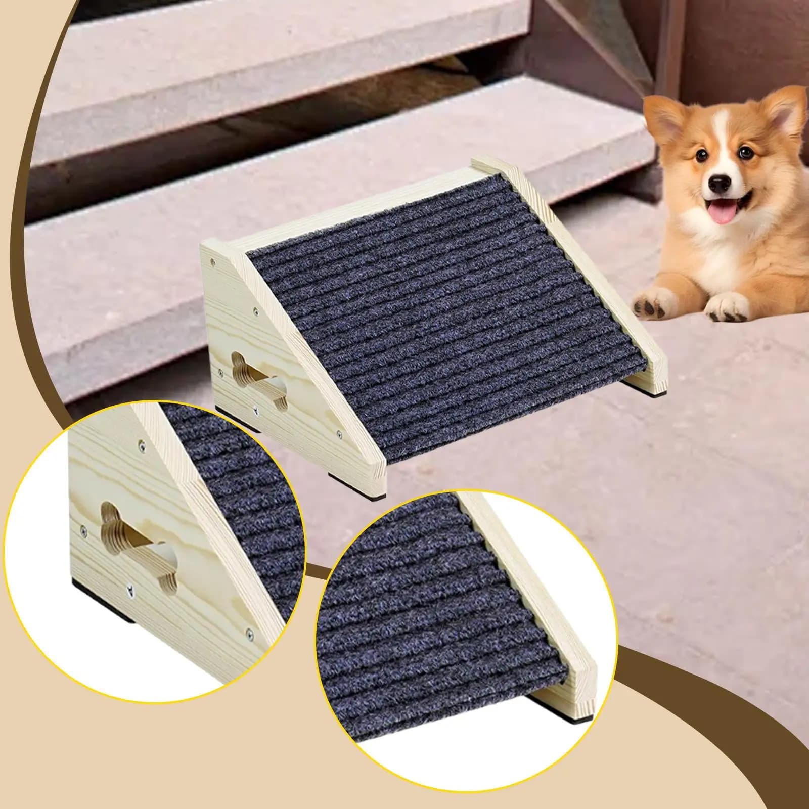 Wooden Pet Step Ladder