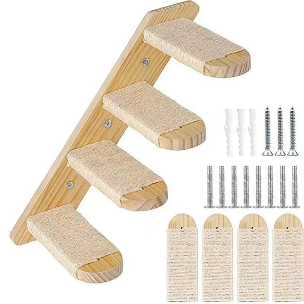 Wooden Wall-Mounted Cat Climbing Shelves