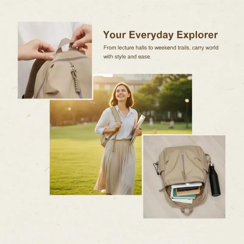 Lightweight Nylon Travel Backpack