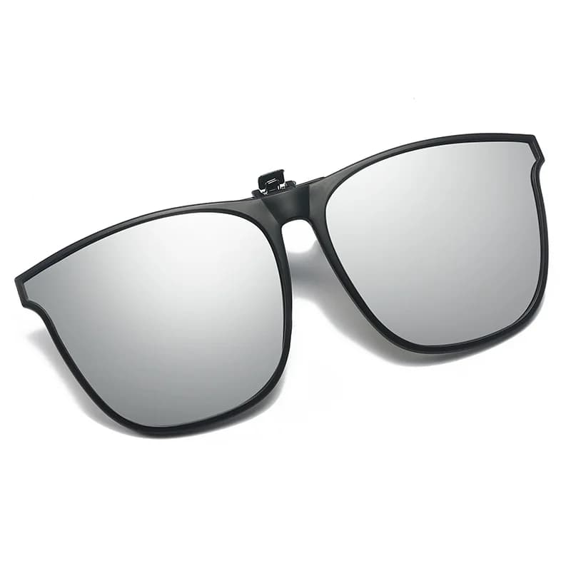 Polarized Clip On Sunglasses Men Women Car Driver Goggles Night Vision Eyewear Anti Glare Vintage Square Sun Glasses