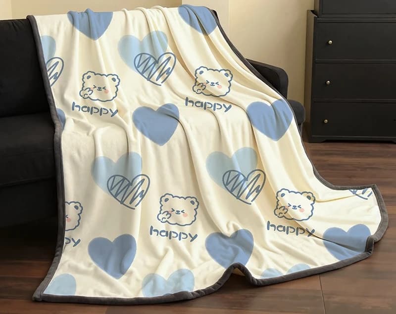 Cute Pet Print Flannel Throw Blanket