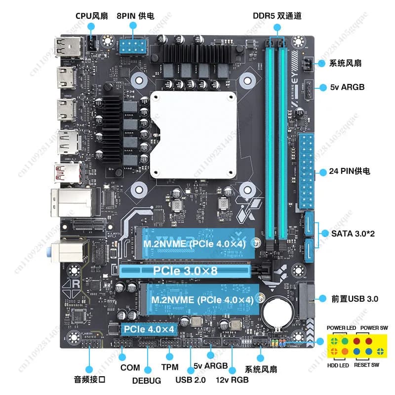 125H 155H 165H，Ultra ES Onboard CPU Main Board Set Modt Processor