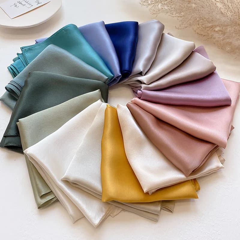 Scarf 100% Silk Bandana Women Square Scarves Wrap Kerchief Mulberry Spring Fashion Luxury High Quality Headband Hijab Shawls
