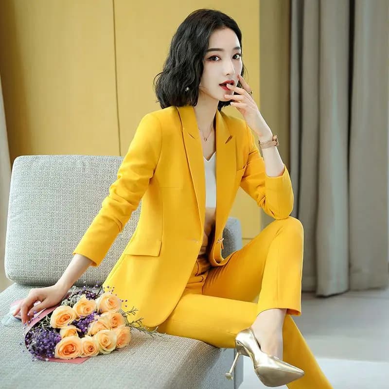 Women's Blazer and Pant Matching Set
