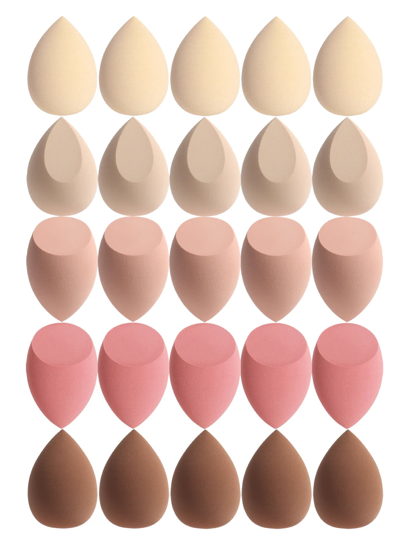 25 Beauty Eggs (Makeup Sponges), Foundation Makeup Mixed Beauty Sponges, Flawless Application for Liquid, Cream and Powder, Multi-Color Makeup
