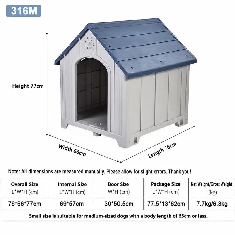 Outdoor Villa Style Dog House for Large Dogs