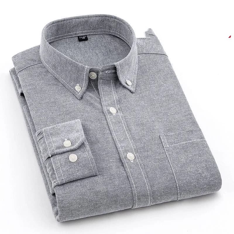 Men's Plaid Button-Down Casual Shirt