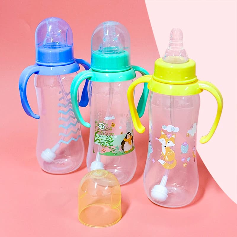 250ml Baby Bottle with Handle - Easy-to-Grip Feeding Bottle, Perfect as a Christmas Gift, Ideal for Water and Formula
