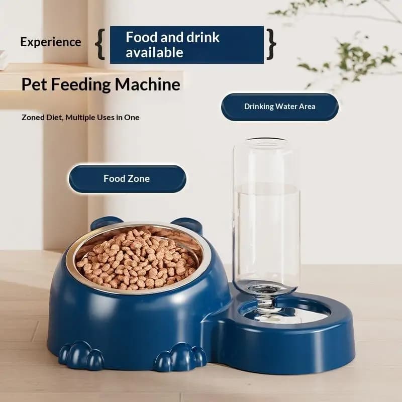 2-in-1 Tilted Auto Water Feeder Bowl