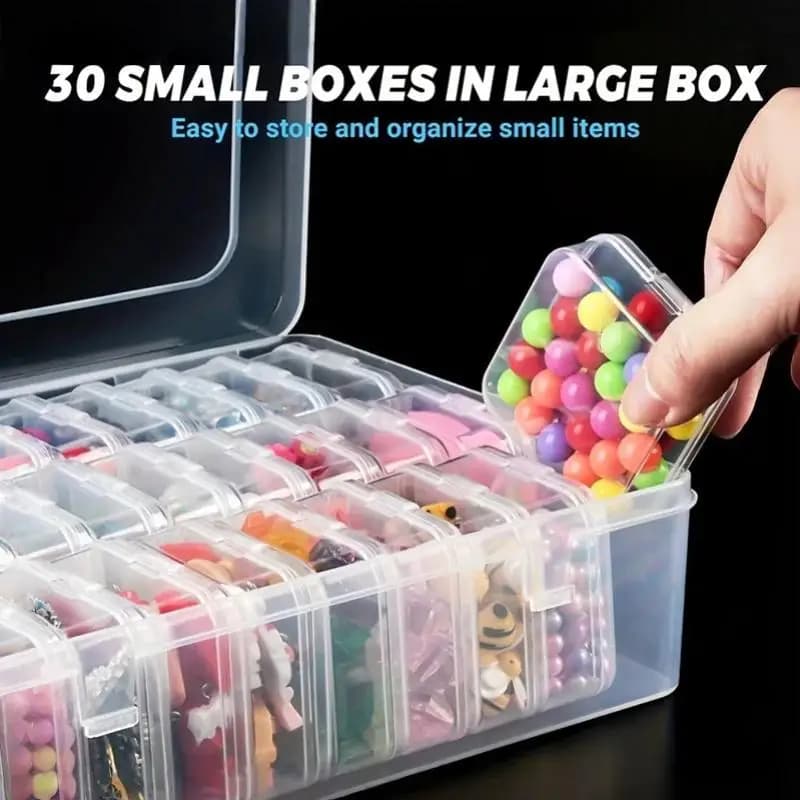 Clear Compartment Storage Organizer Box
