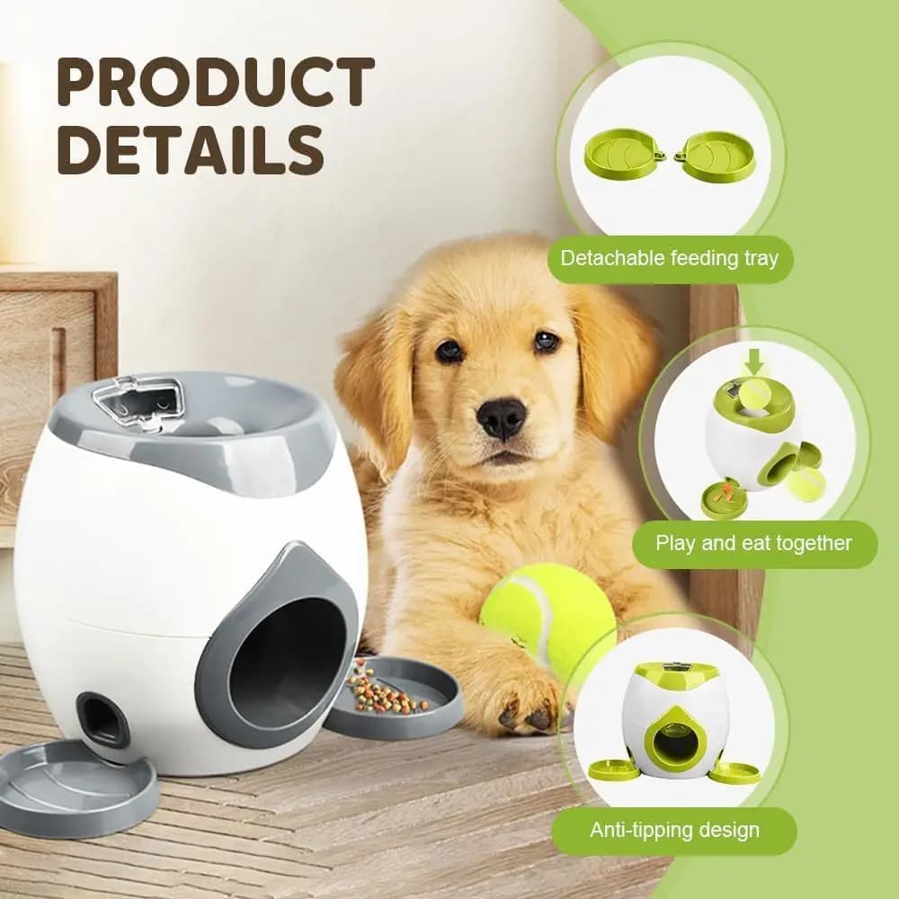 Interactive Tennis Ball Treat Dispenser Toy