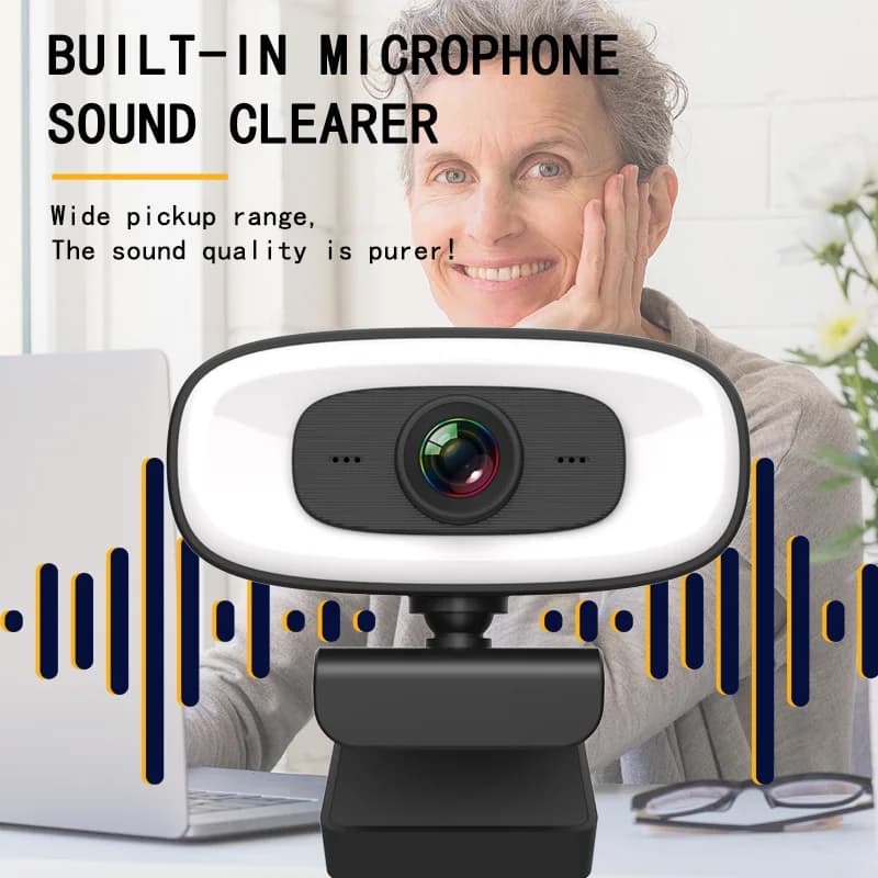 Webcam 4K 1080P Mini Camera 2K Full HD Webcam With Microphone 15-30fps USB Web Cam For Youtube PC Laptop Video Shooting Camera