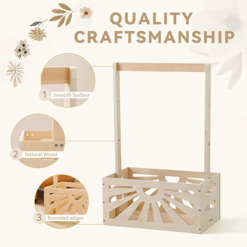 Wooden Storage Basket for Baby Room