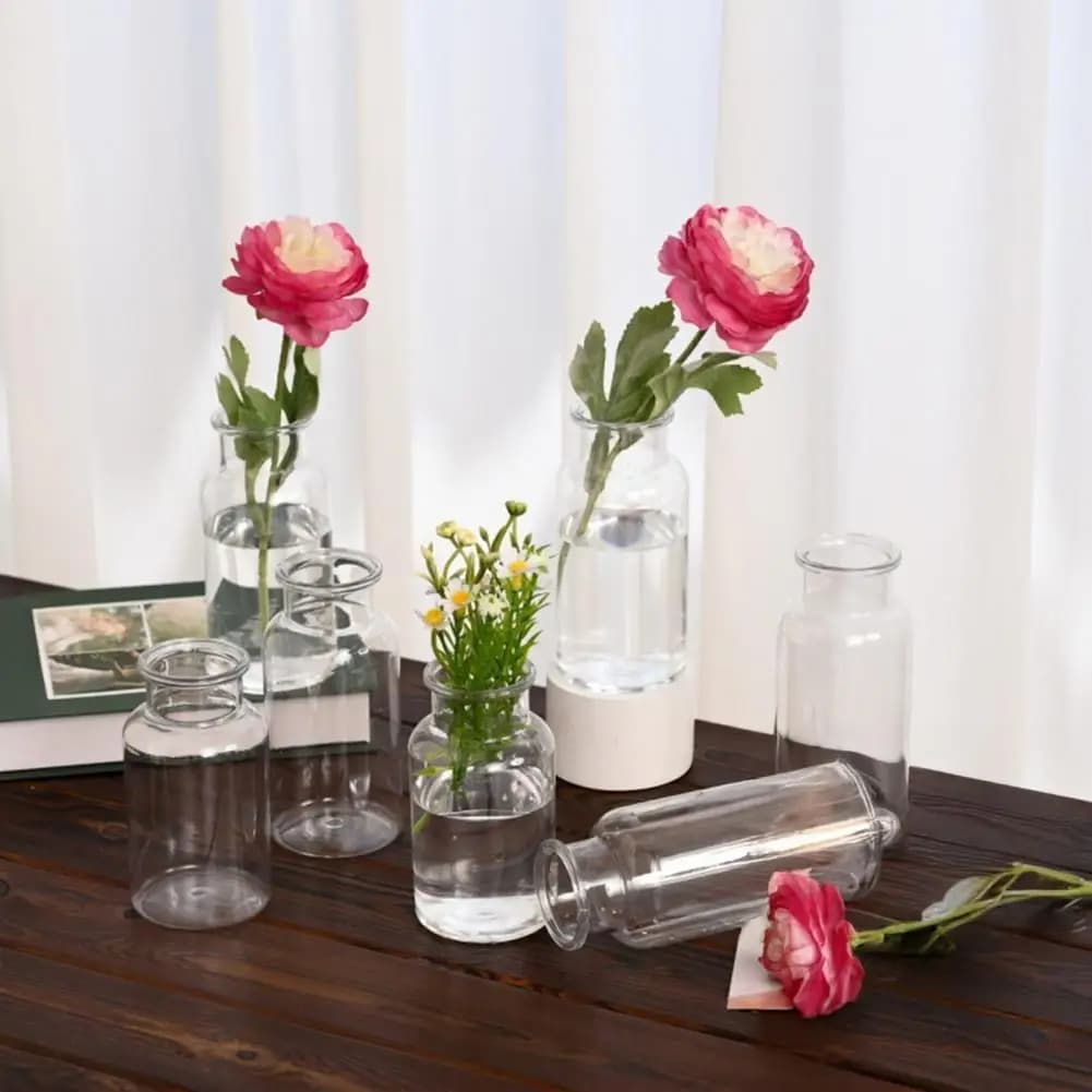 Mini Clear Plastic Bud Vase