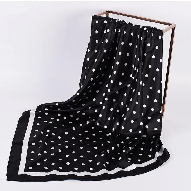 Head Scarf Women Luxury Brand 90×90cm Silk Square Scarf Satin Bandana Cheveux Soft Neckerchief Hijab Hair Scarves For Ladies