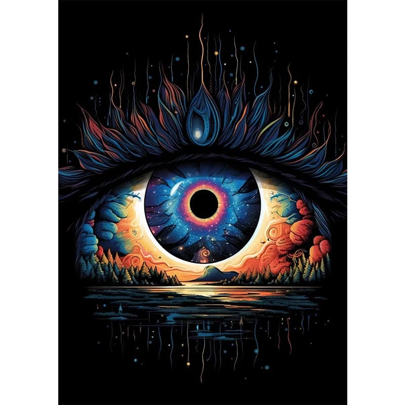 Abstract Eye Features Canvas Wall Art Print