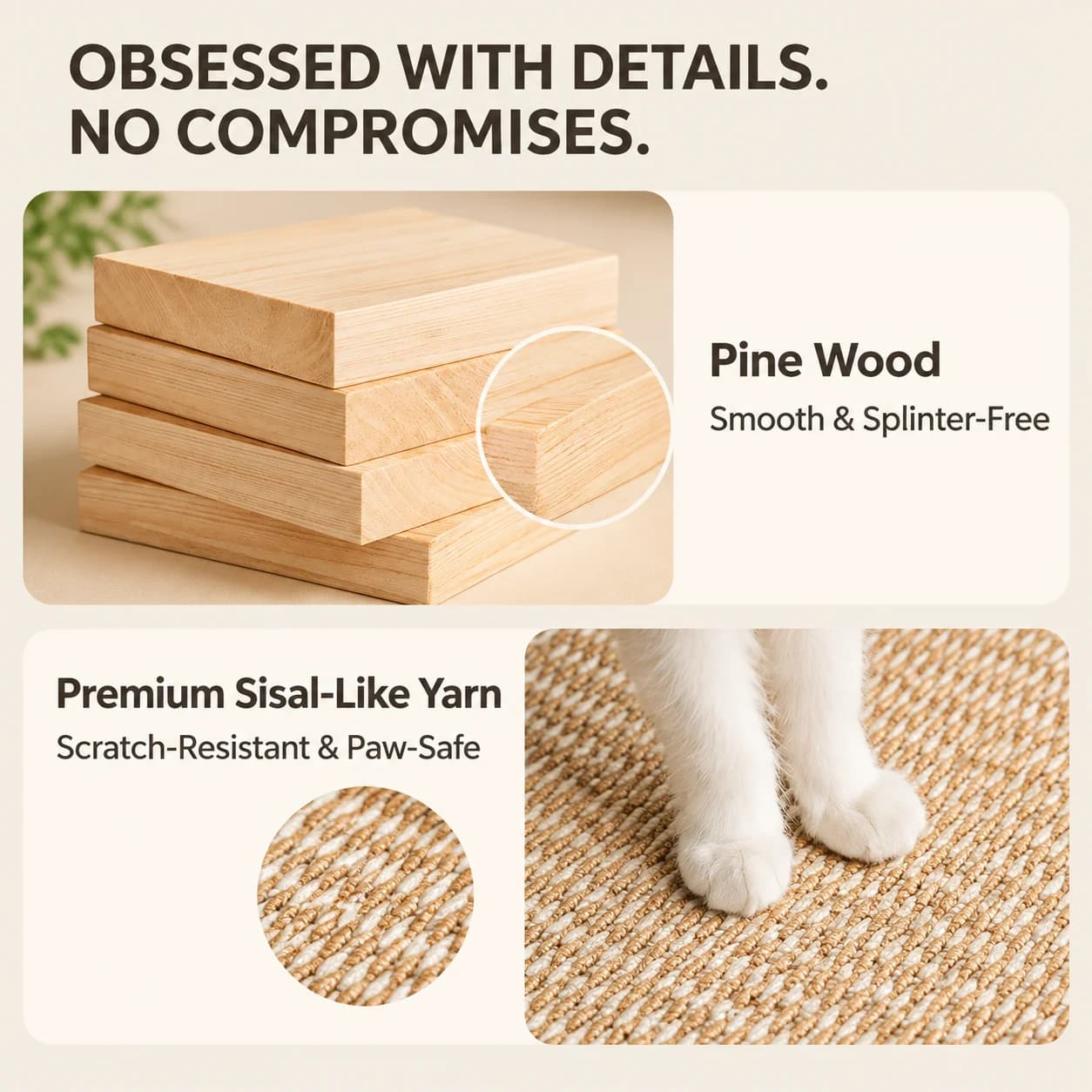 Elevated Wooden Frame Pet Cot