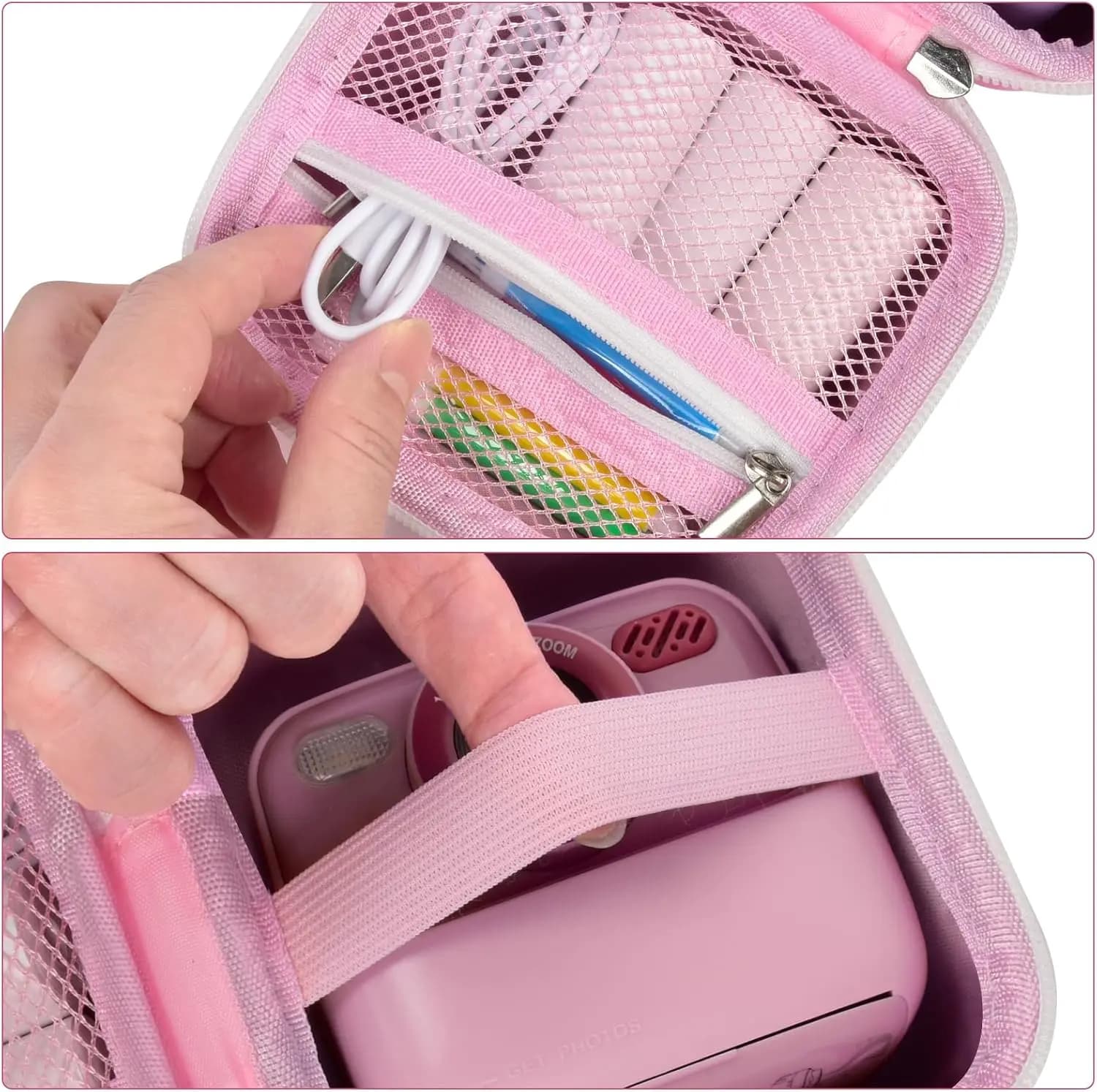 Kids Camera Storage Case with Accessories Pocket