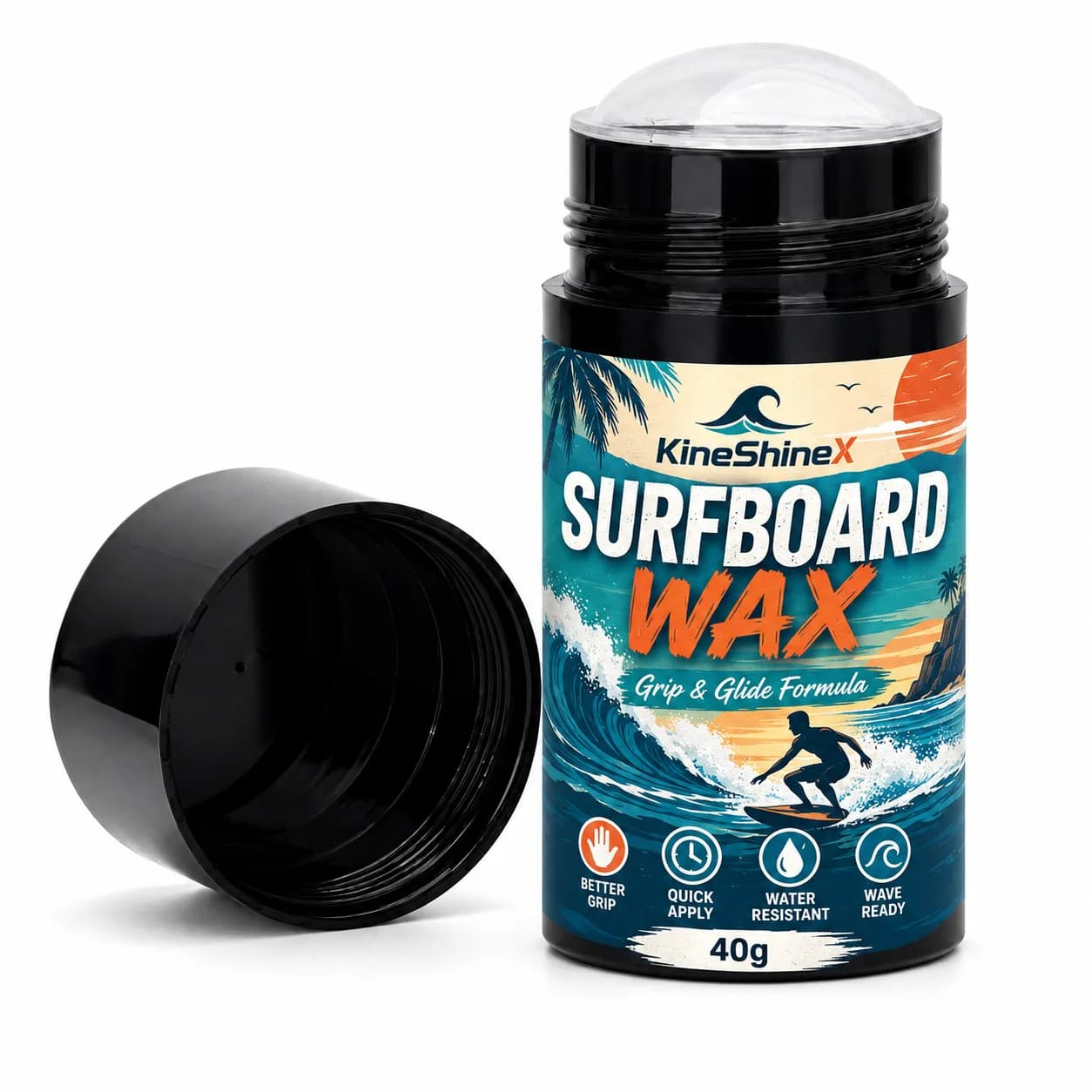 Surfboard Traction Wax Stick with Applicator