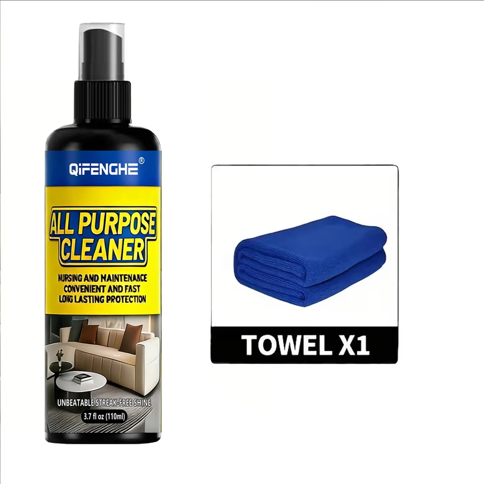 All Purpose Cleaner Spray with Microfiber Towel