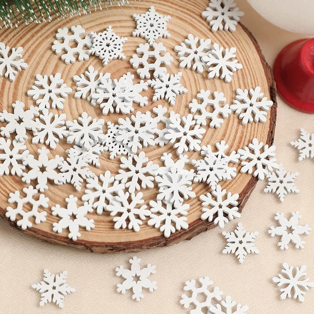 Wooden Snowflake Ornaments for Christmas