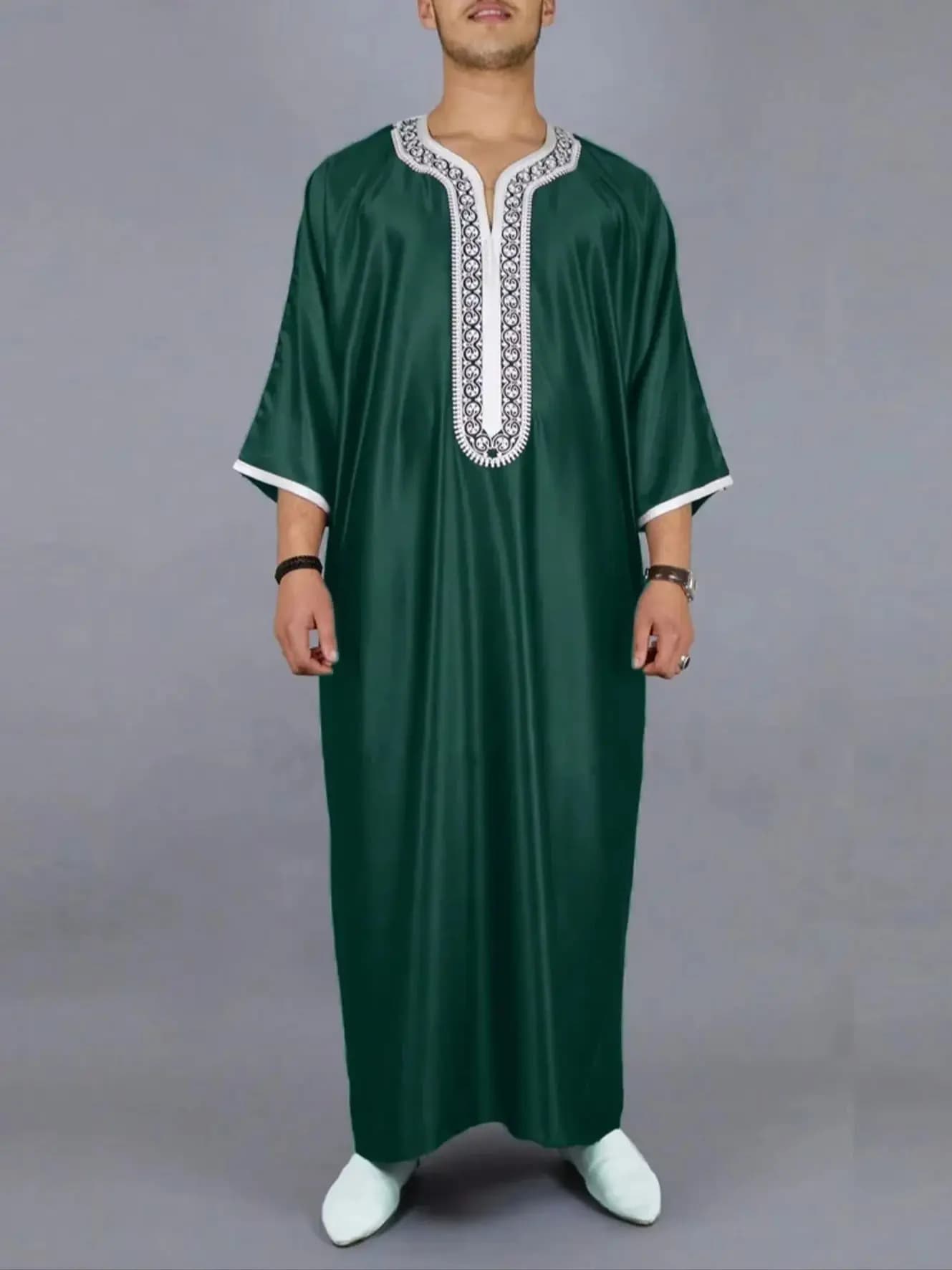 Moroccan Embroidered Men's Formal Robe