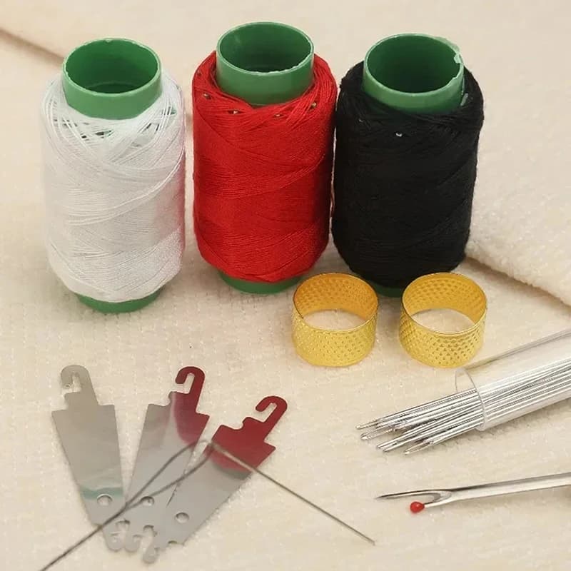 Sewing Needle and Thread Set with Steel Needles