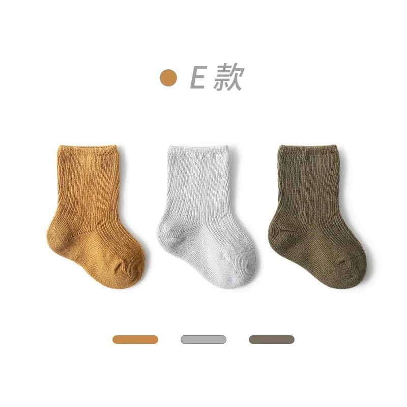 Cotton Baby Socks 3-Pairs Newborn to Toddler