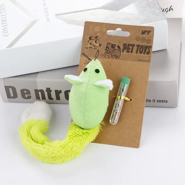 Cat Interactive Plush Mouse Toy With Catnip