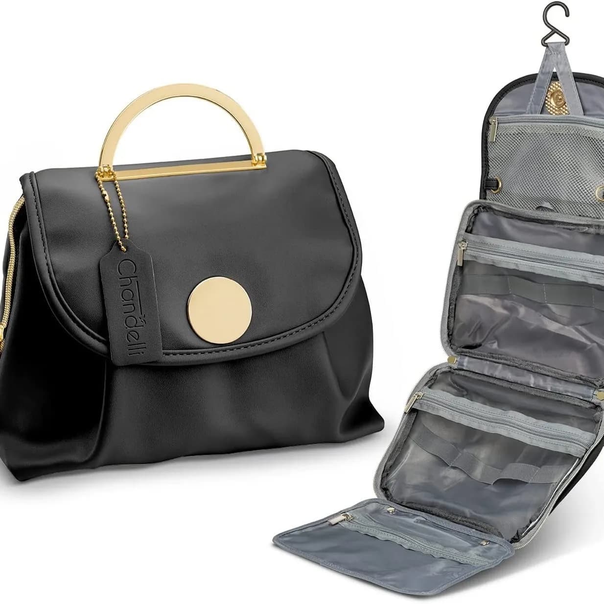 Toiletry Bag Hanging Travel Organizer for Women Multifunctional Makeup Cosmetic Case for Toiletries Accessories Water-resistant
