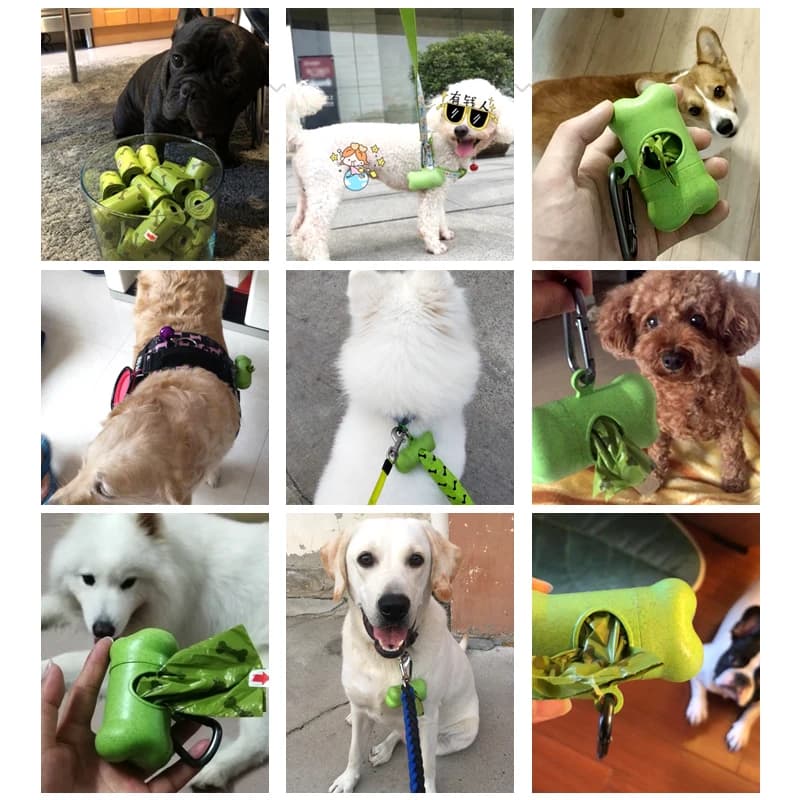 Bone-Shaped Dog Poop Bag Dispenser Holder