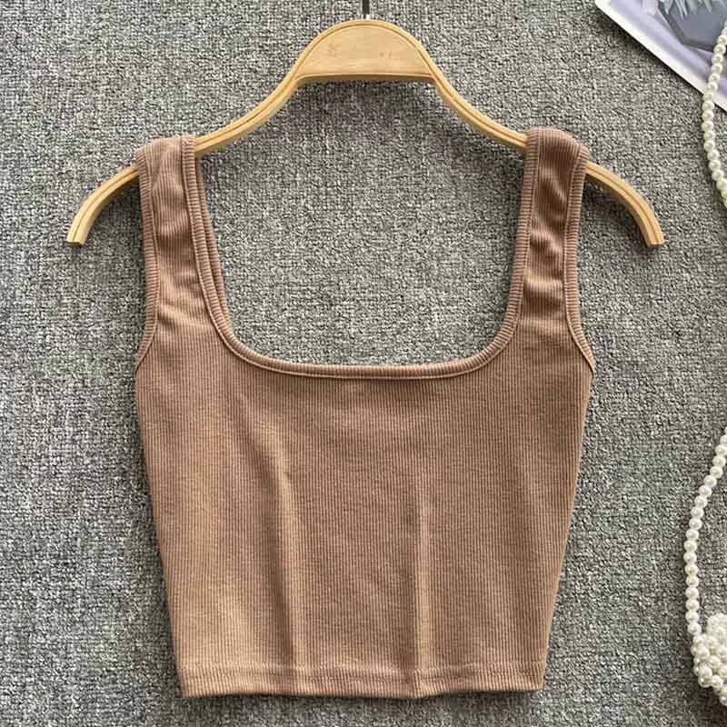 Women's Backless Y2K Crop Tank Top