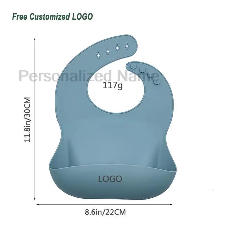 Silicone Baby Bib With Food Catcher Pocket