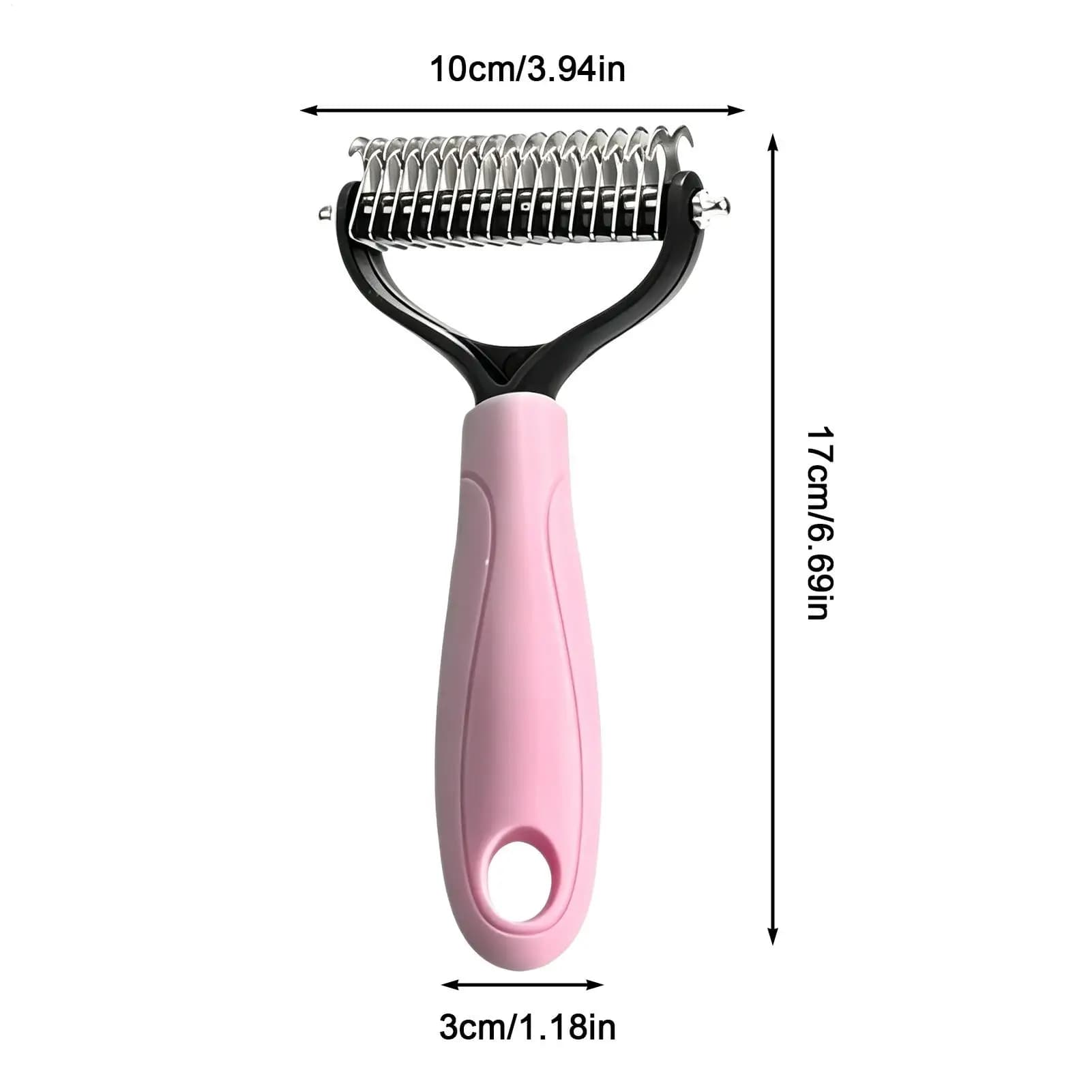 Double Sided Dog Undercoat Rake Brush