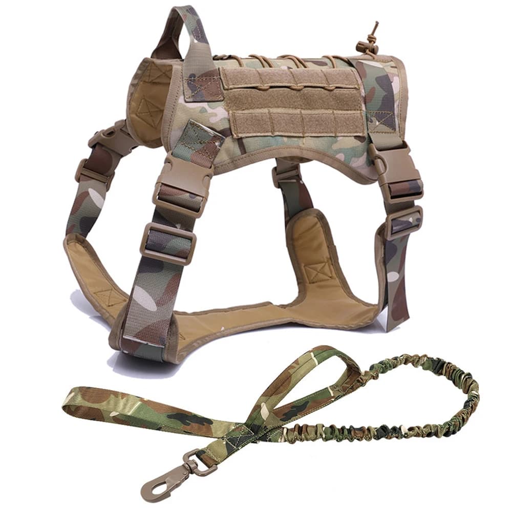 Tactical Dog Harness with MOLLE System