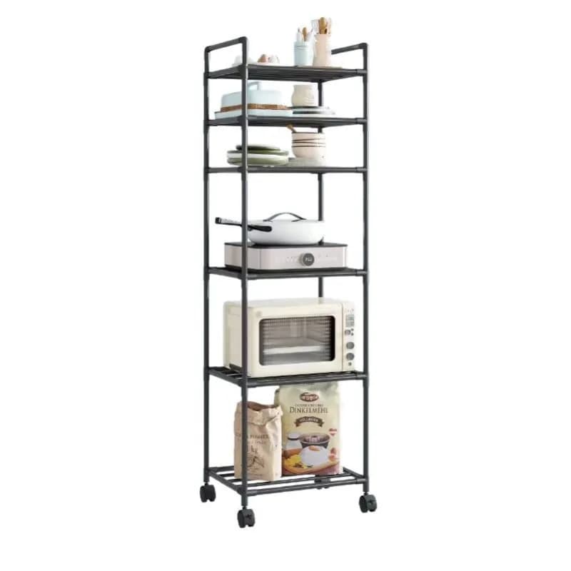 Multi-Level Kitchen Storage Cart for Household Organization