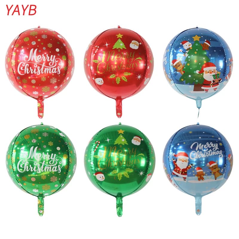 2025New Year's Party Decorations Merry Christmas Balloons Santa Claus Snowman Elk Globos DIY Christmas decorations