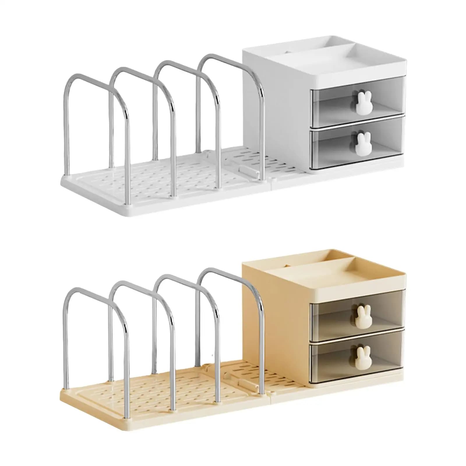 Desk Organizer Pen Holder with Detachable Bookends