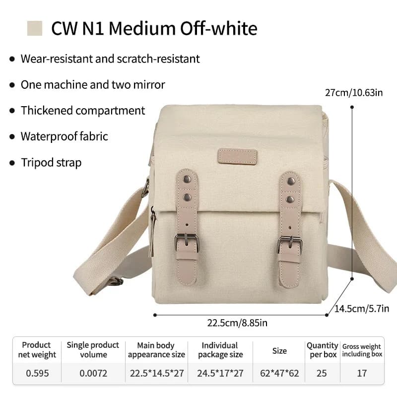 Single-Shoulder Canvas Camera Bag