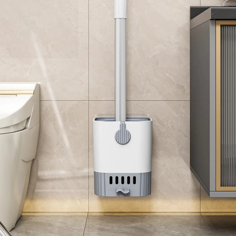 Wall Mounted Toilet Brush with Long Handle