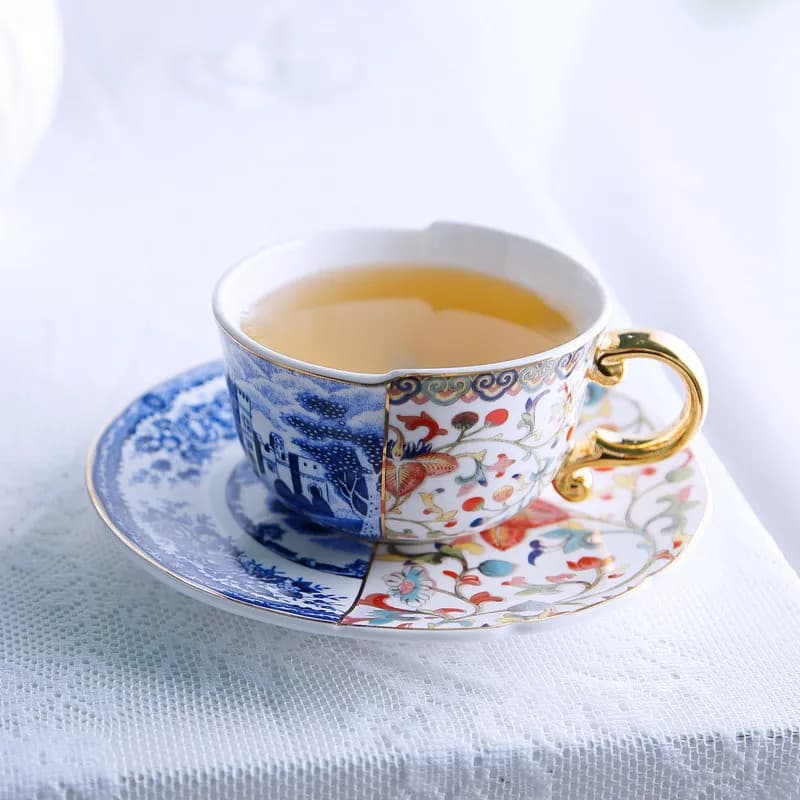 European Retro Ceramic Tea Cup and Saucer Set