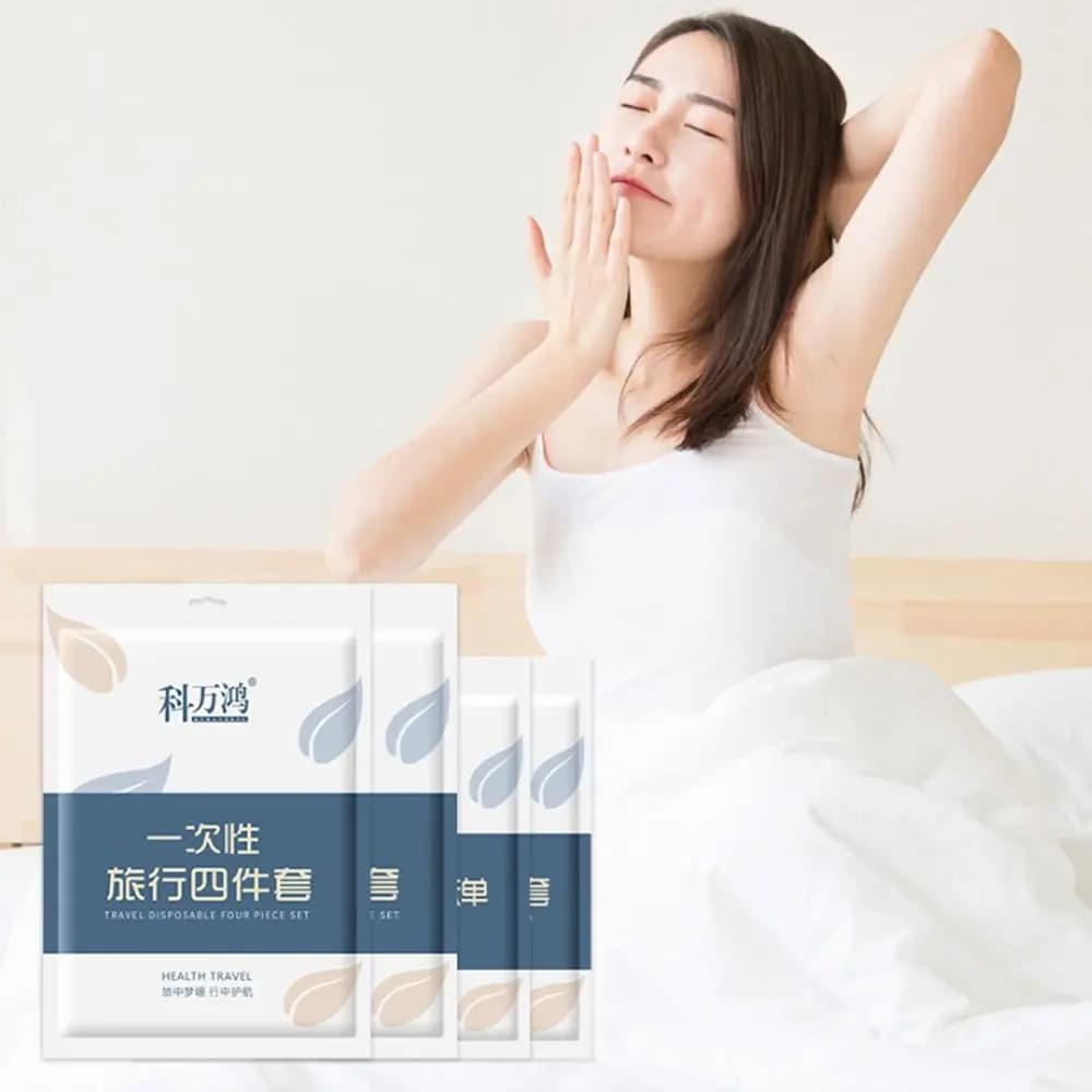 3 / 4-Piece Disposable Bed Sheet Non-Woven Bedding Set Duvet Cover Pillowcase Thickened Dirty Proof Isolation Sheets Travel