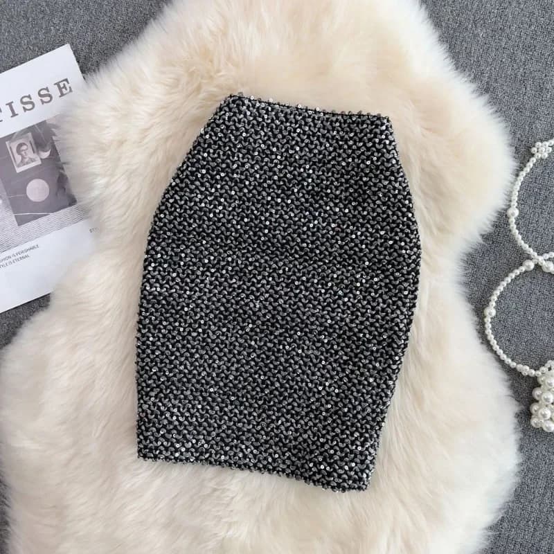 Women's Sequin A-Line Skirt