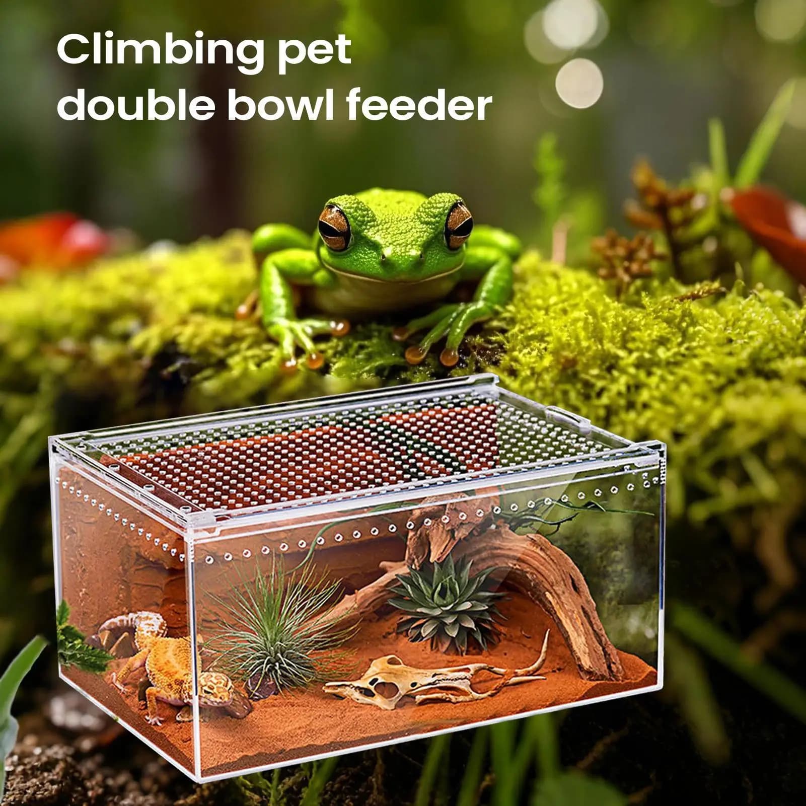 Transparent Reptile Terrarium Tank With Ventilation