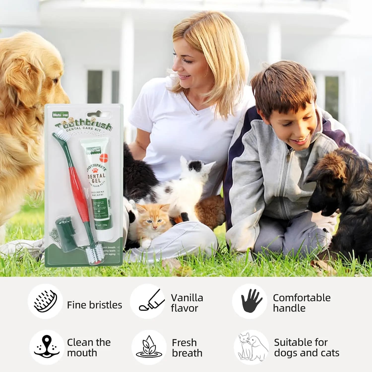Dog Toothbrush and Toothpaste Kit
